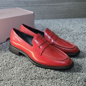 Sarto Eden Stud Loafers Red Loafers NEW size 8